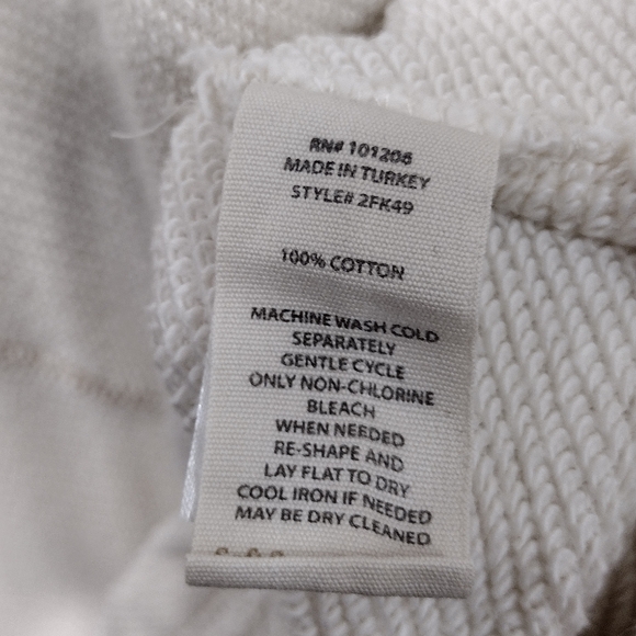 Soft Surroundings Monk Neck Long Line Sweatshirt Women's XL Cream Retro Y2K 90s - Picture 10 of 10